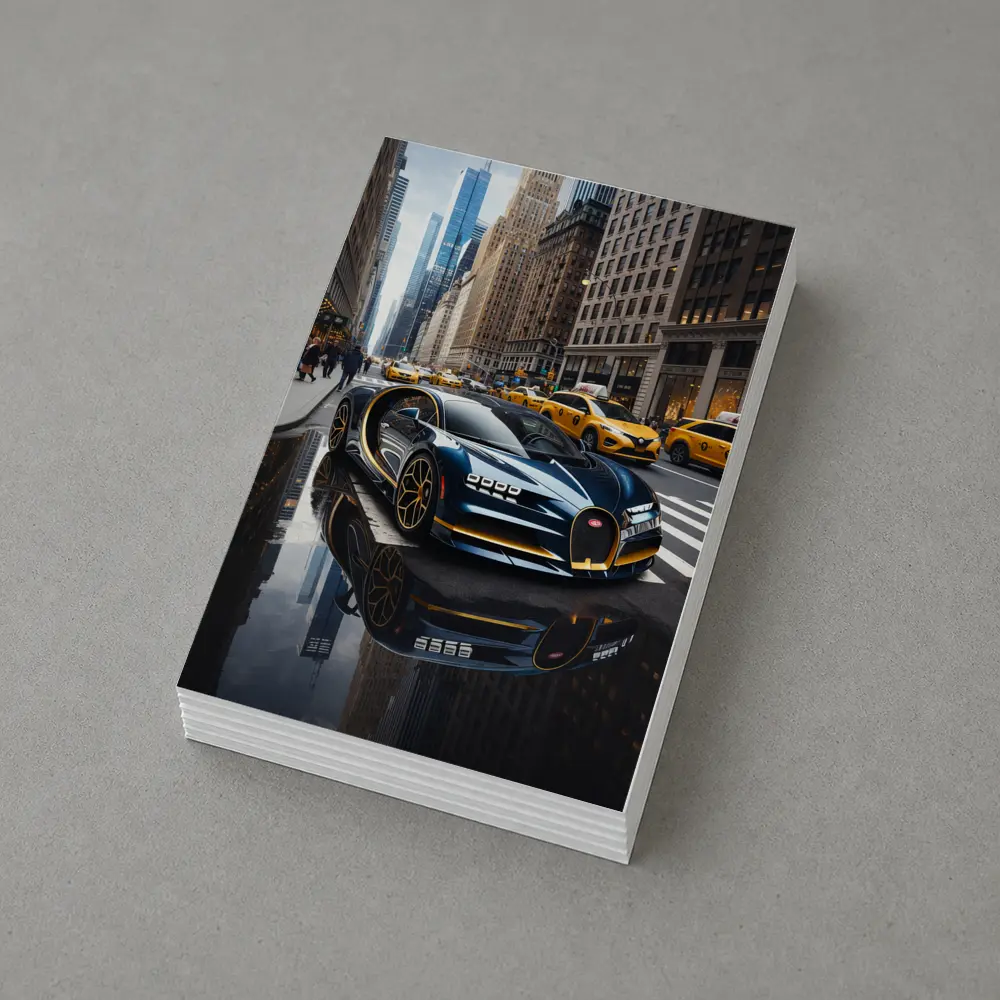Bugatti Chiron Cruising Wet New York Streets – Postcards