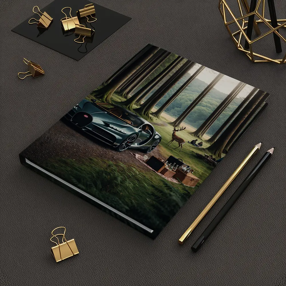 Bugatti Chiron Parked In Forest Clearing – Notebooks