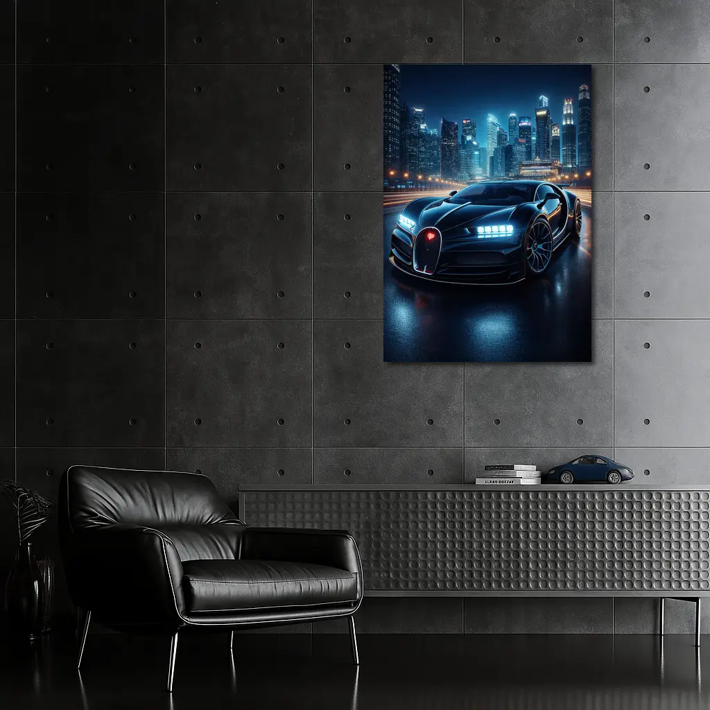Bugatti La Voiture Noire City Night – Wall Art