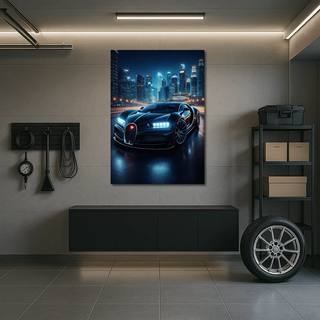 Bugatti La Voiture Noire City Night – Wall Art