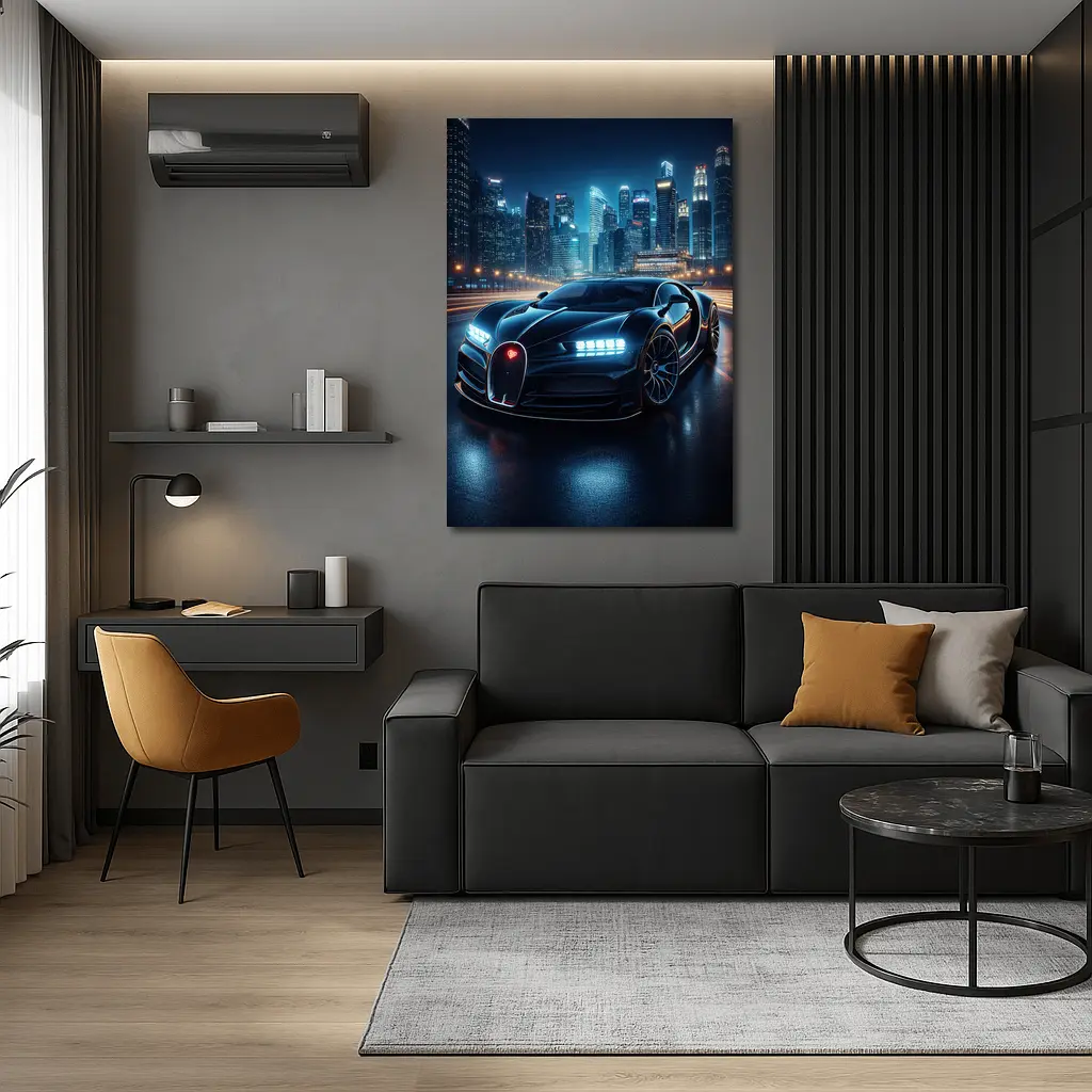 Bugatti La Voiture Noire City Night – Wall Art