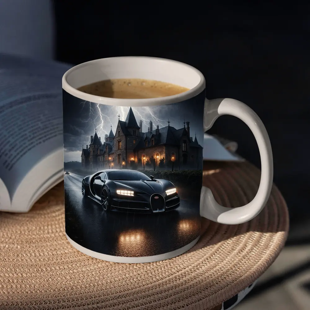 Bugatti Chiron Storm Dark Mansion Night – Mugs