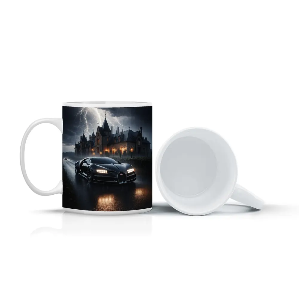 Bugatti Chiron Storm Dark Mansion Night – Mugs