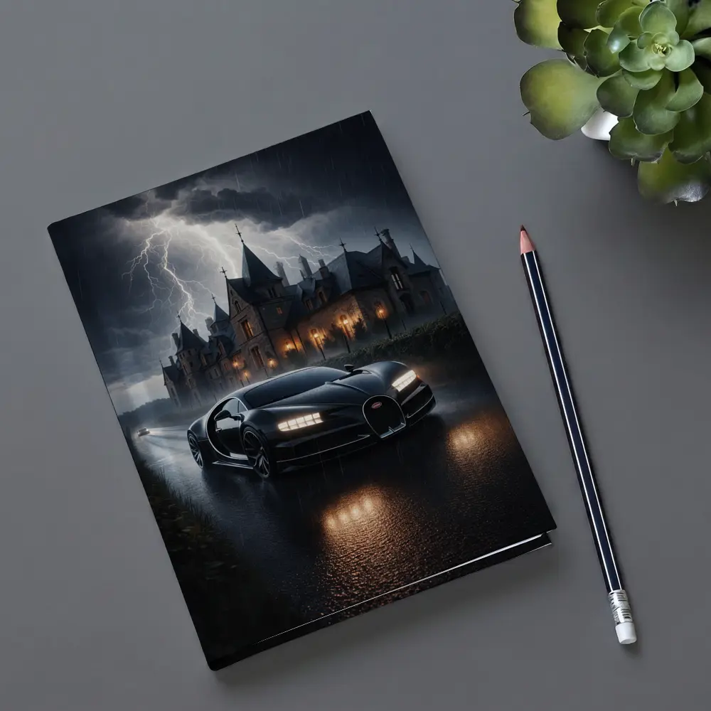 Bugatti Chiron Storm Dark Mansion Night – Notebooks