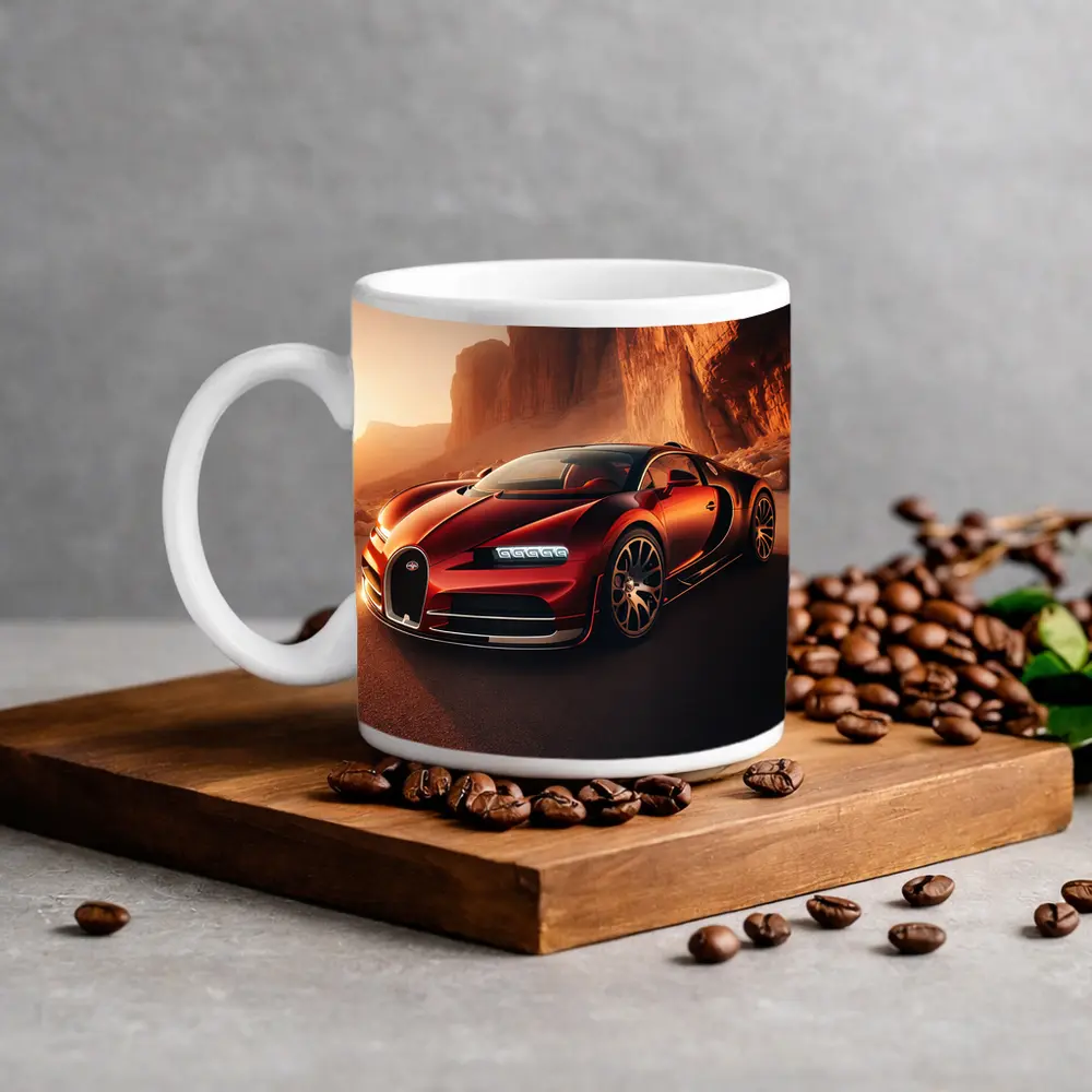 Bugatti Chiron Red Desert Canyon Drive – Mugs