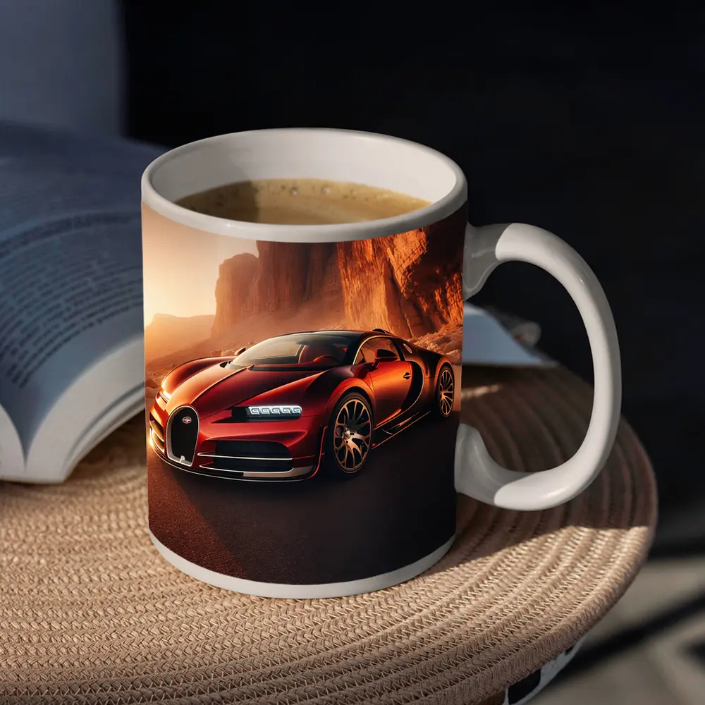 Bugatti Chiron Red Desert Canyon Drive – Mugs