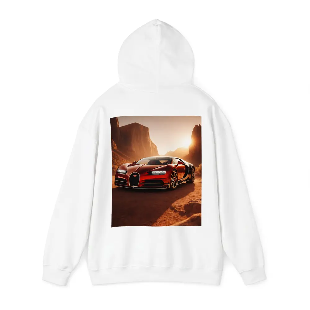 Bugatti Chiron Red Desert Canyon Sunset – Hoodies