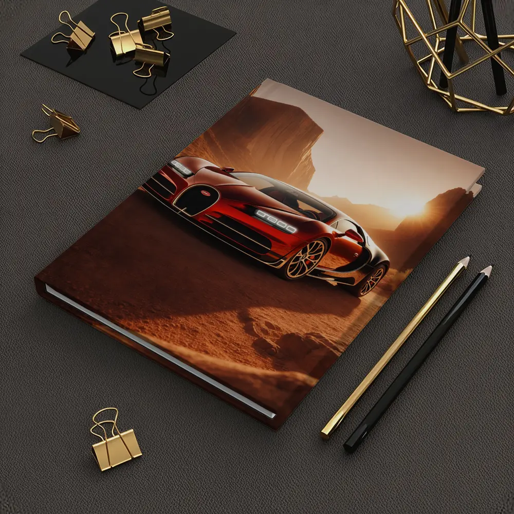 Bugatti Chiron Red Desert Canyon Sunset – Notebooks