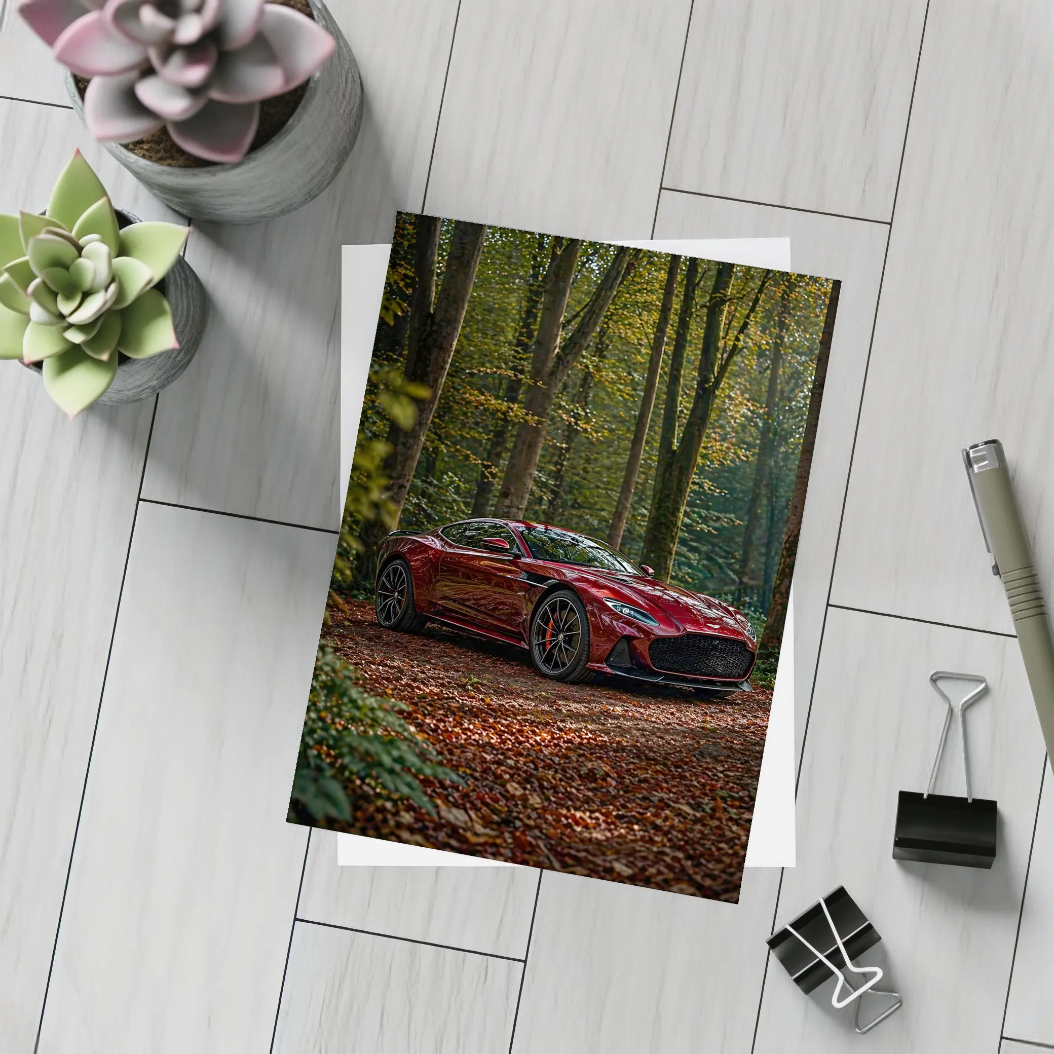 Aston Martin DBS Superleggera Red Forest – Postcards