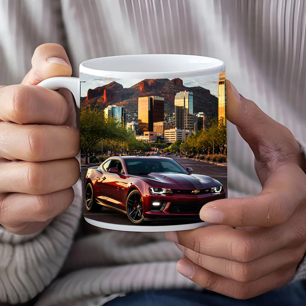 Chevrolet Camaro SS Phoenix City Skyline – Mugs