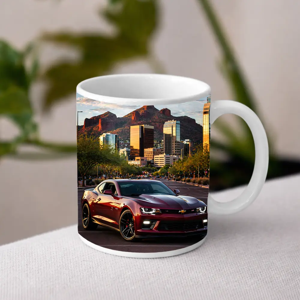 Chevrolet Camaro SS Phoenix City Skyline – Mugs