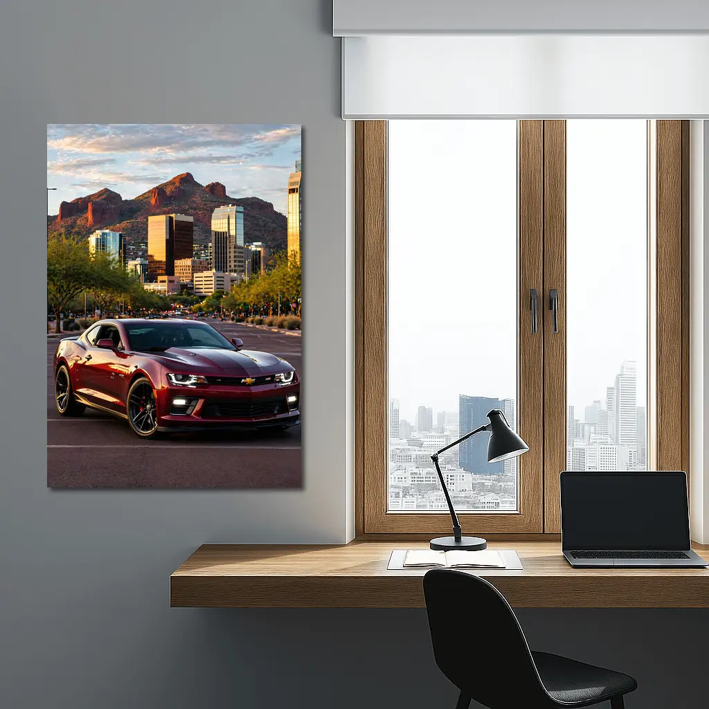 Chevrolet Camaro SS Phoenix City Skyline – Wall Art