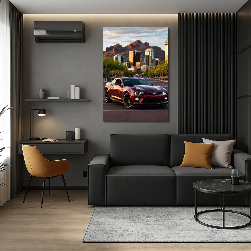 Chevrolet Camaro SS Phoenix City Skyline – Wall Art