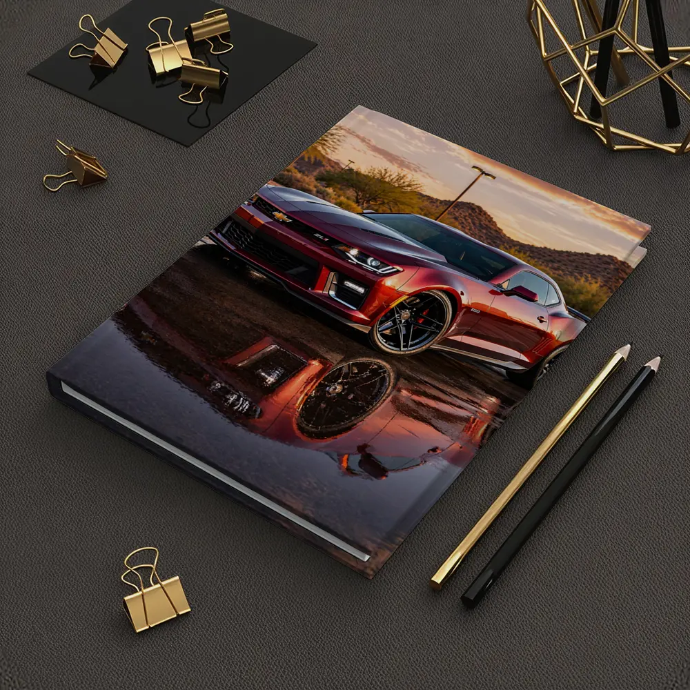 Chevrolet Camaro ZL1 Desert Sunset Reflection – Notebooks