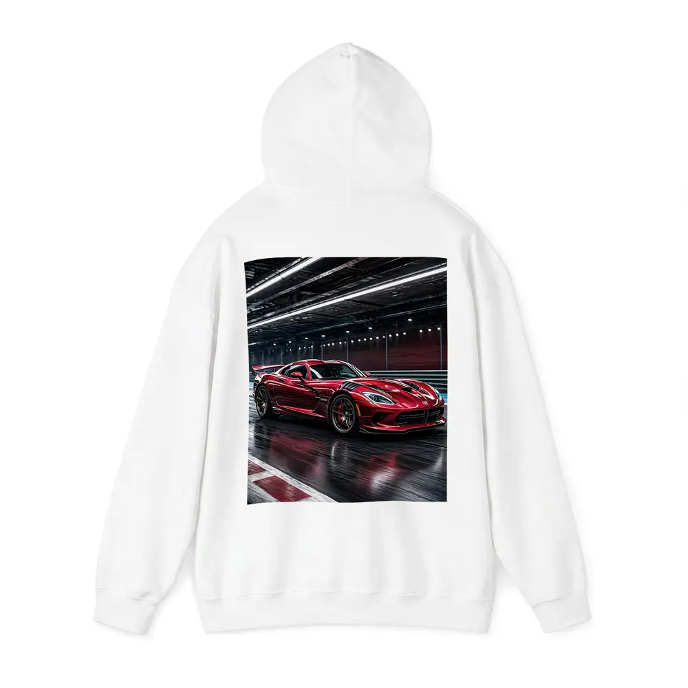 Dodge Viper Red Sports Car Racing Track – Hoodies