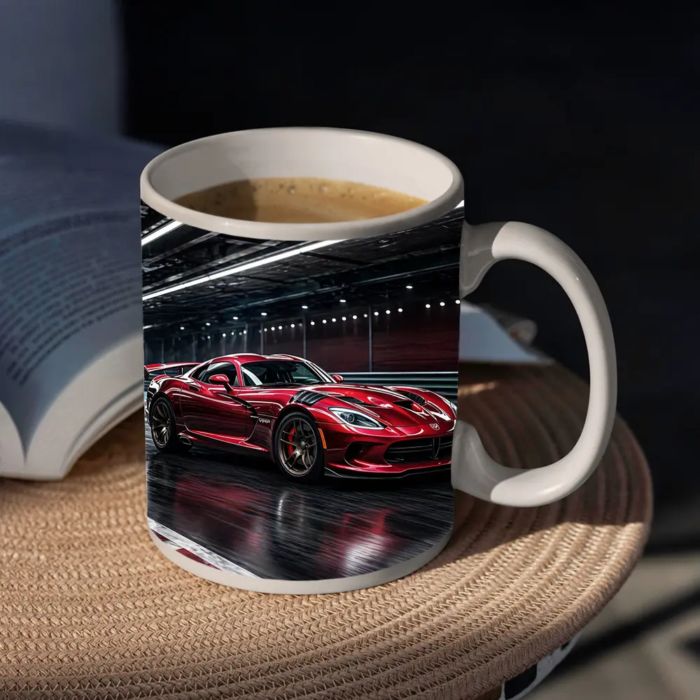 Dodge Viper Red Sports Car Racing Track – Mugs