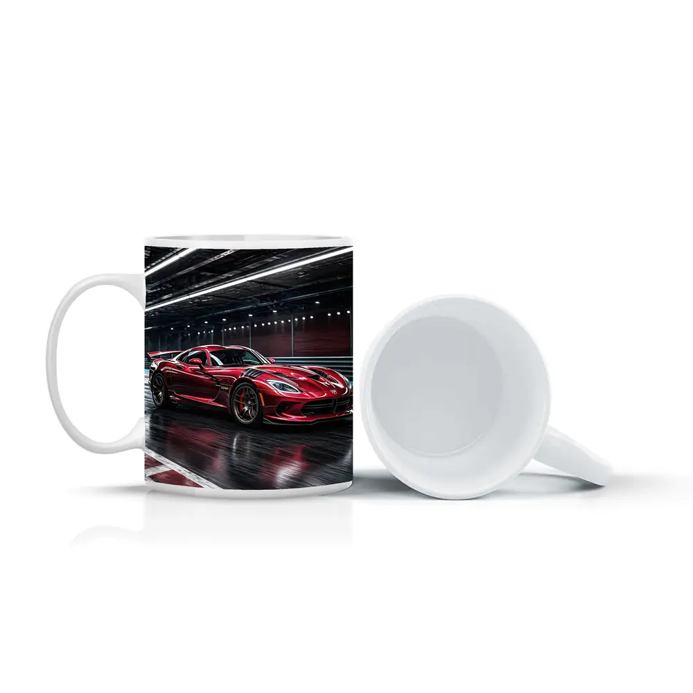 Dodge Viper Red Sports Car Racing Track – Mugs