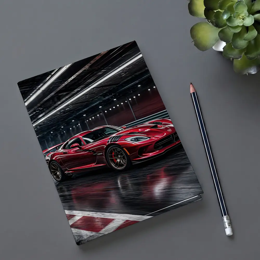 Dodge Viper Red Sports Car Racing Track – Notebooks