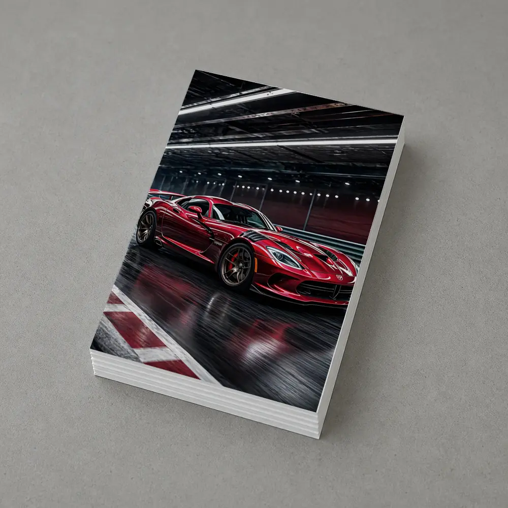 Dodge Viper Red Sports Car Racing Track – Postcards
