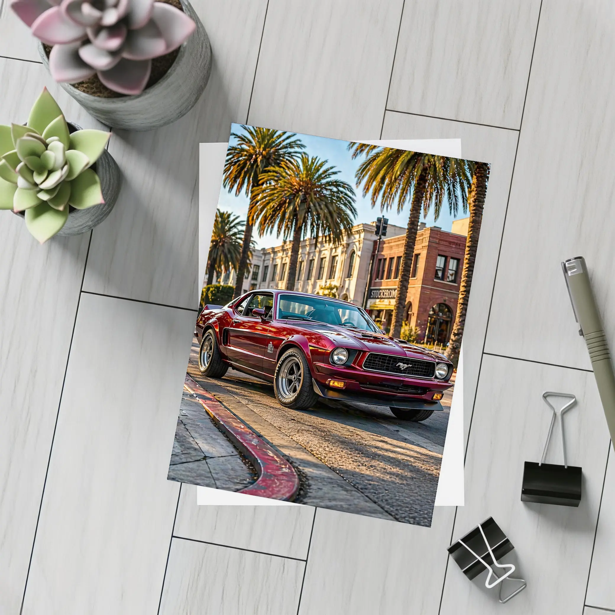 Ford Mustang Mach One Los Angeles Street – Postcards