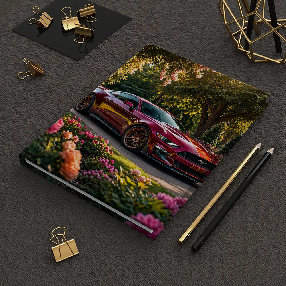 Ford Mustang GT500 Garden Flowers Sunset – Notebooks