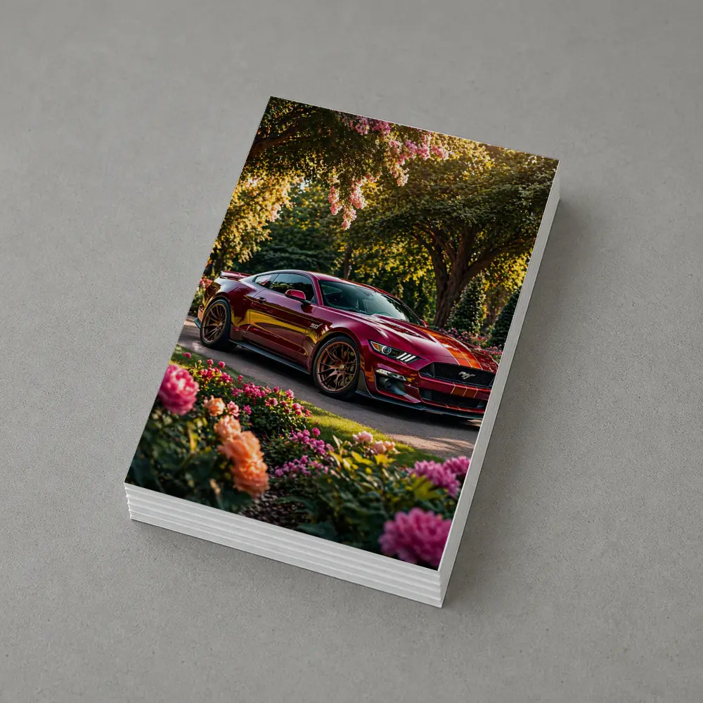 Ford Mustang GT500 Garden Flowers Sunset – Postcards