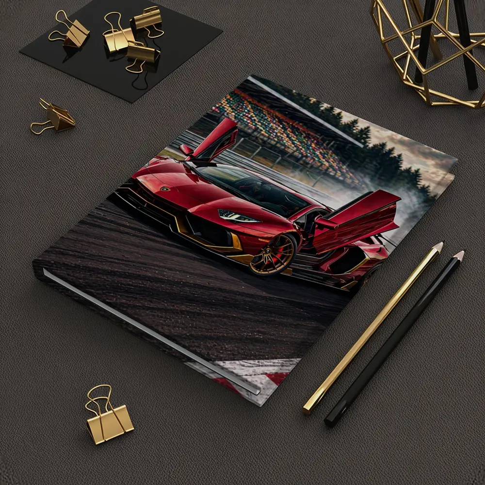 Red Lamborghini Aventador Drifting Race Track – Notebooks