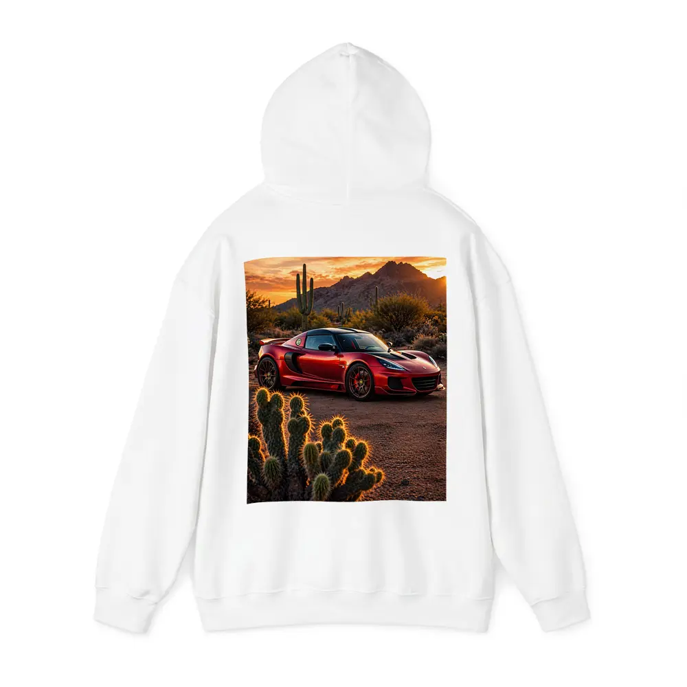 Lotus Exige Red Car Desert Sunset – Hoodies