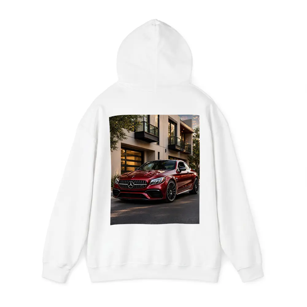 Mercedes AMG C63 Red Coupe Modern House – Hoodies