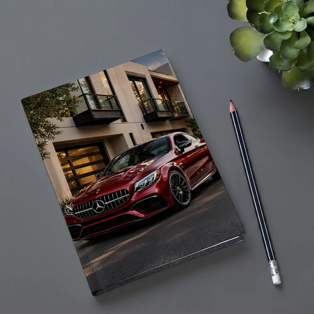 Mercedes AMG C63 Red Coupe Modern House – Notebooks