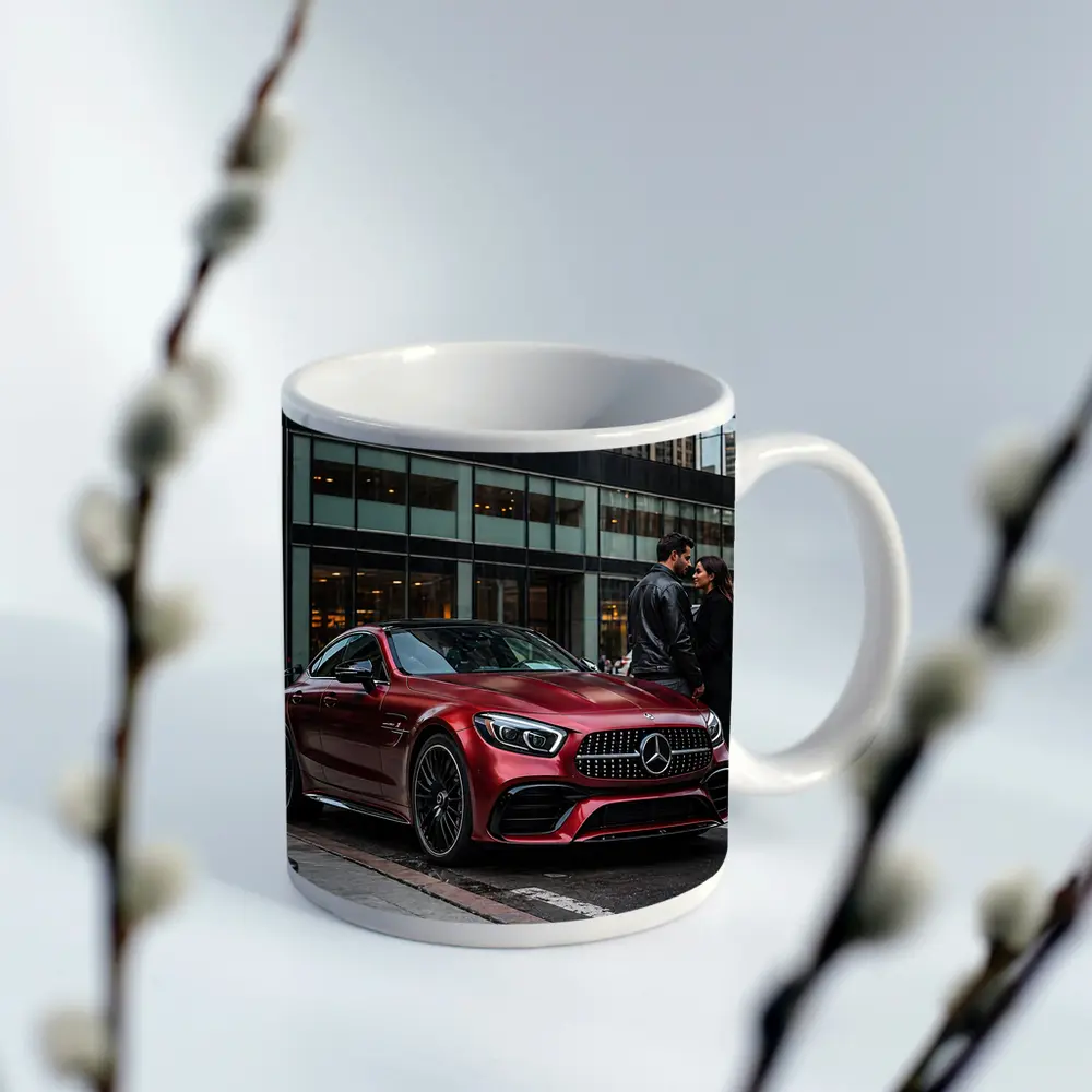 Mercedes AMG GT Red City Street Couple – Mugs