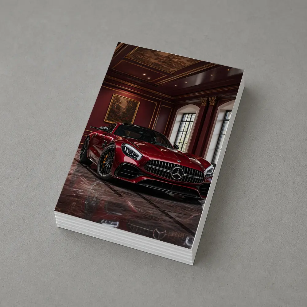 Mercedes AMG GT Red Luxury Mansion Interior – Postcards