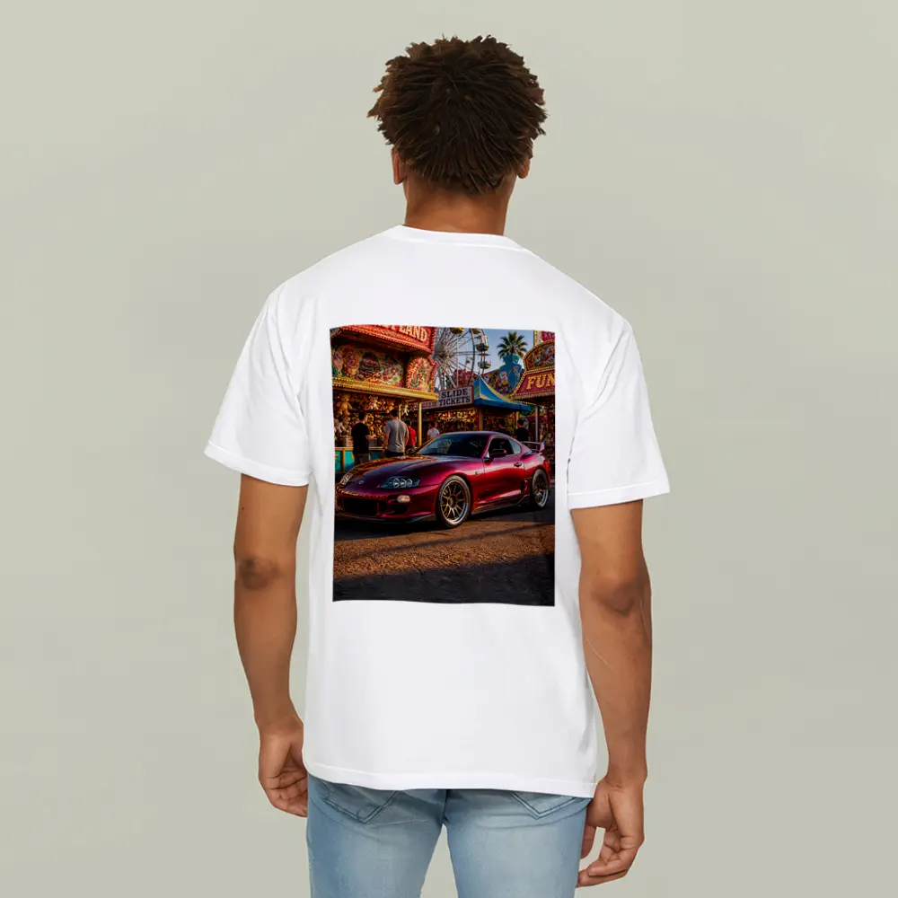 Toyota Supra Red Carnival Fairground Setting – T-Shirts