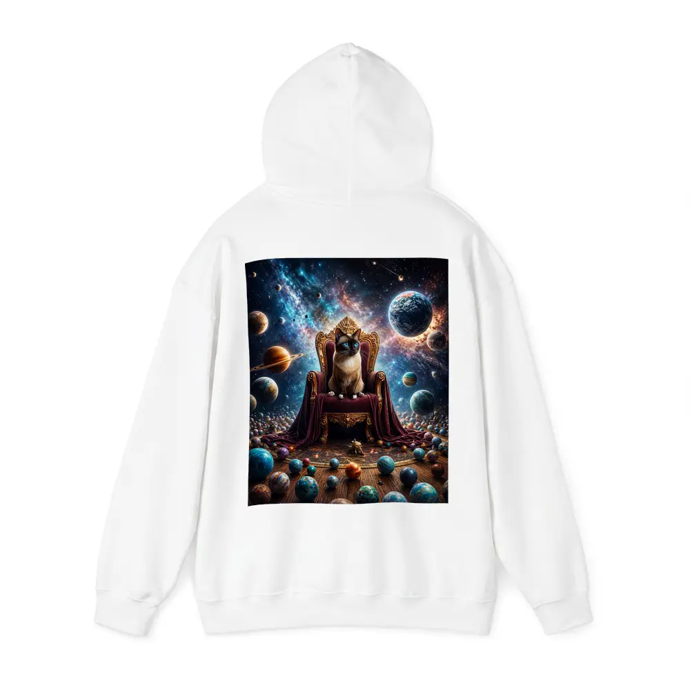 Siamese Cat Ruling Cosmic Galaxy Throne – Hoodies