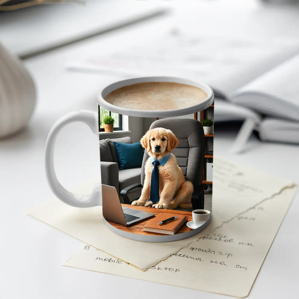 Golden Retriever Puppy Boss Home Office – Mugs