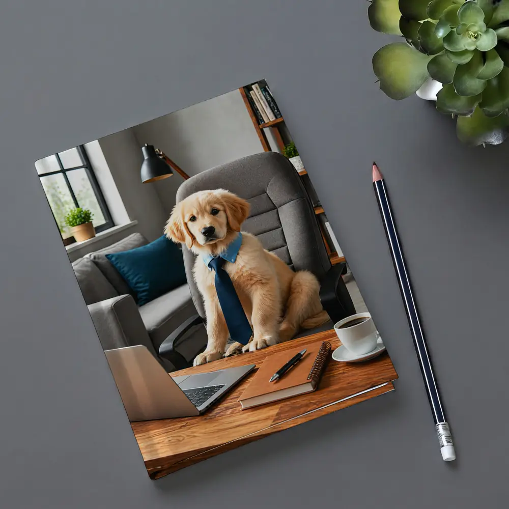 Golden Retriever Puppy Boss Home Office – Notebooks