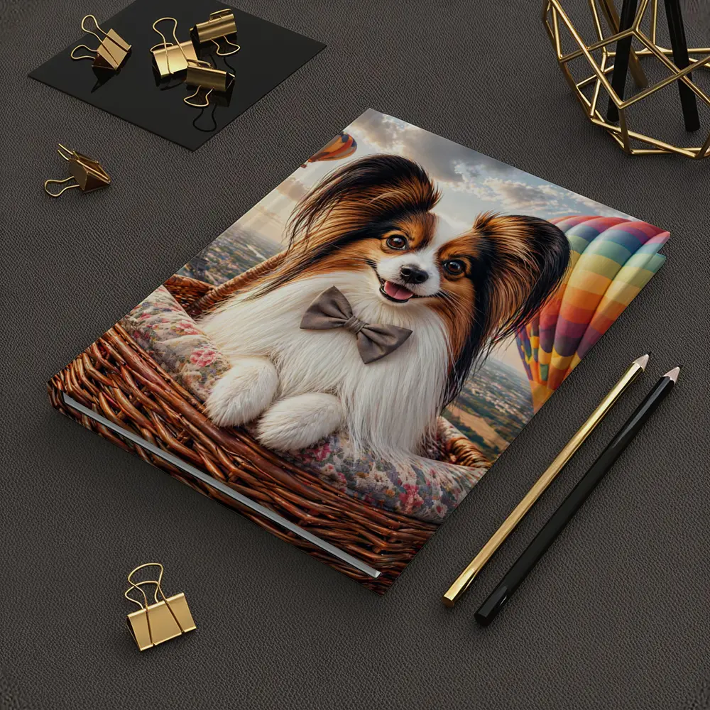 Papillon Dog Hot Air Balloon Paris – Notebooks