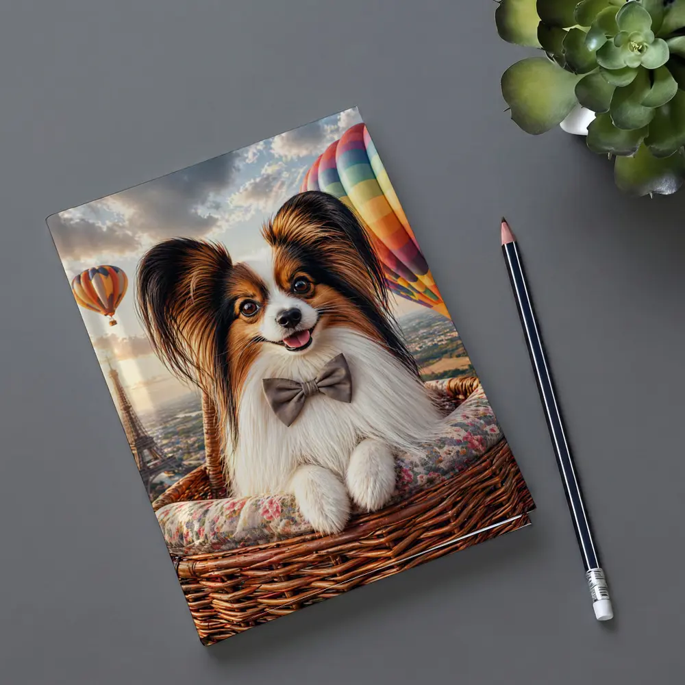 Papillon Dog Hot Air Balloon Paris – Notebooks