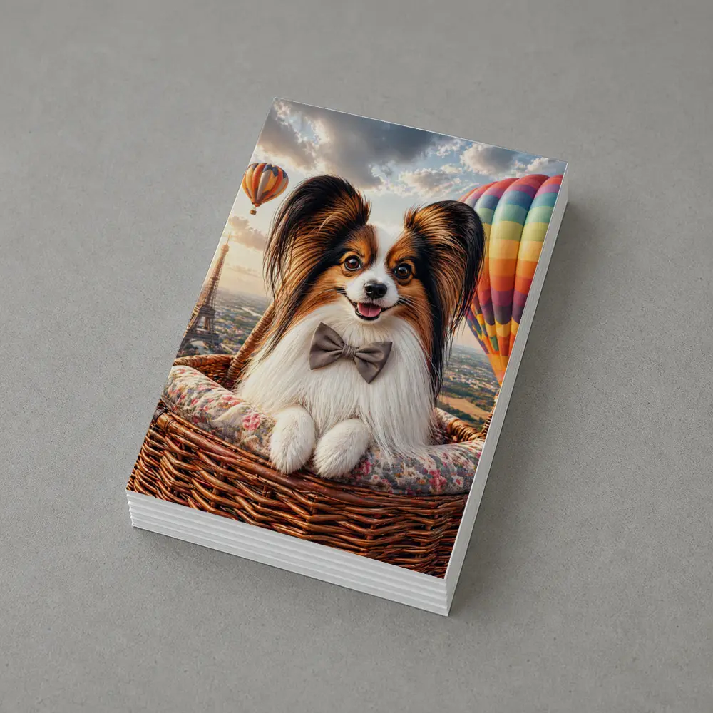 Papillon Dog Hot Air Balloon Paris – Postcards