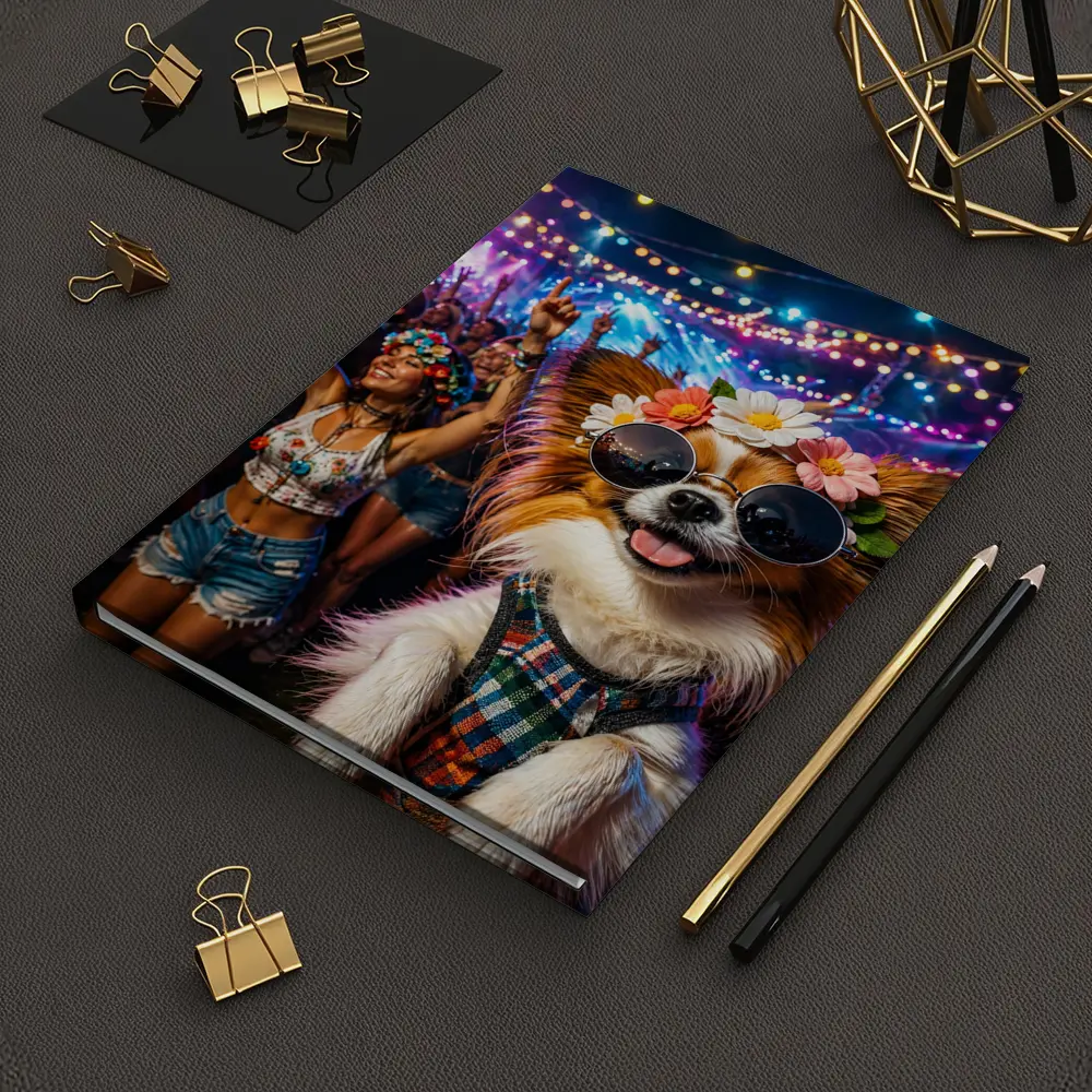 Papillon Dog at Colorful Music Festival – Notebooks