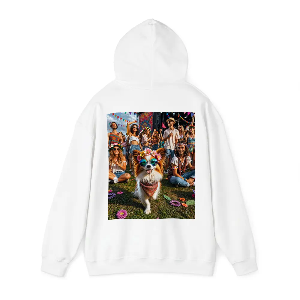 Papillon Dog Festival Flowers Sunglasses Crowd – Hoodies