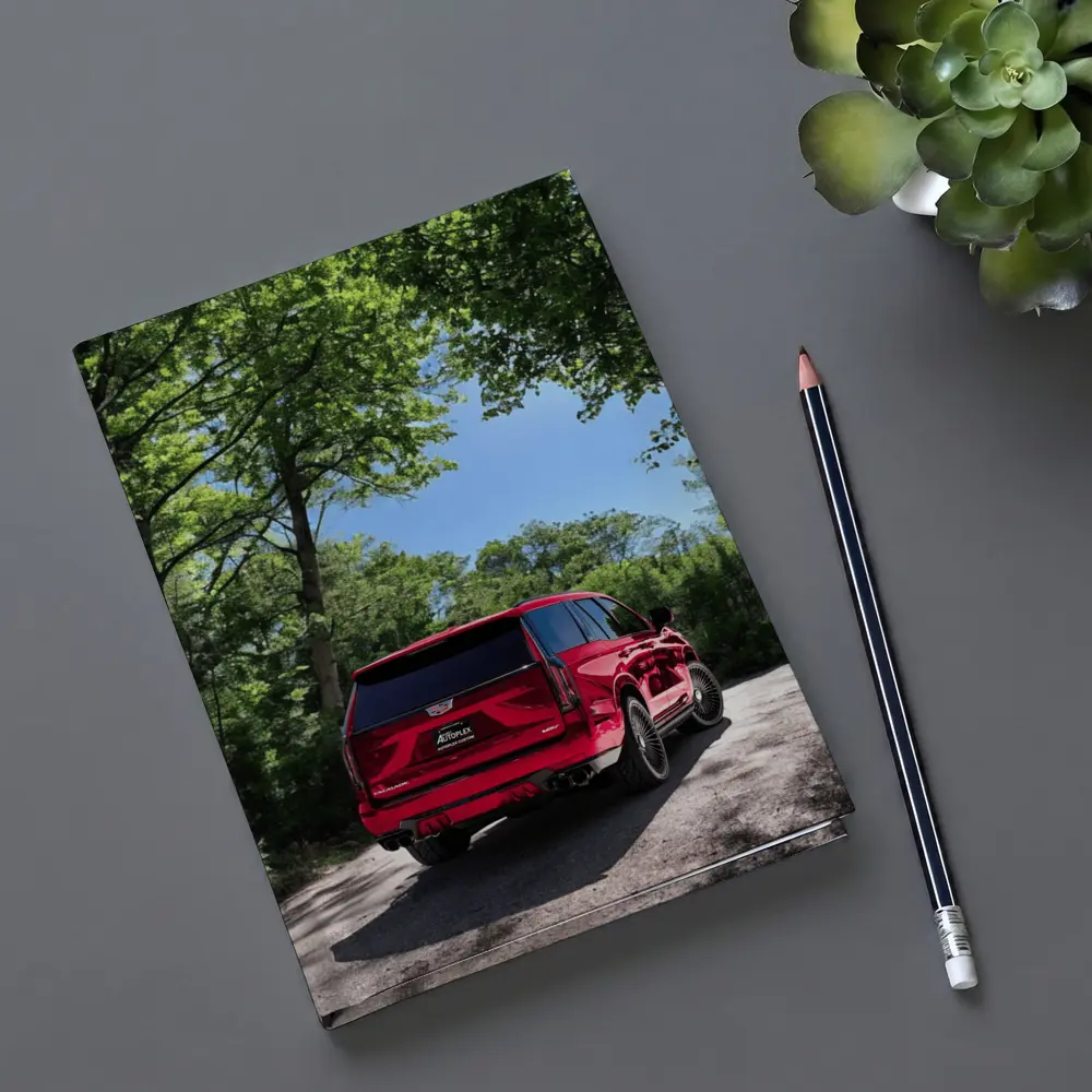 Red Cadillac Escalade V Series Forest Road – Notebooks