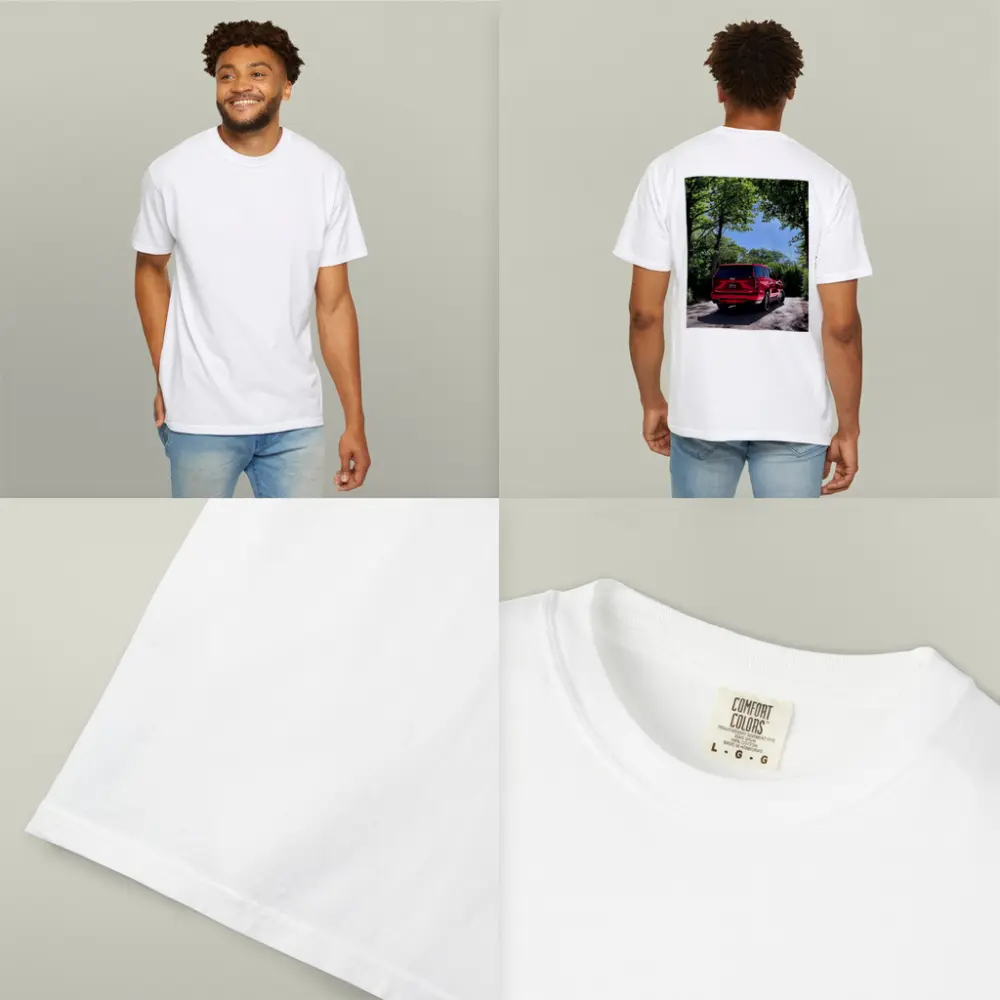 Red Cadillac Escalade V Series Forest Road – T-Shirts