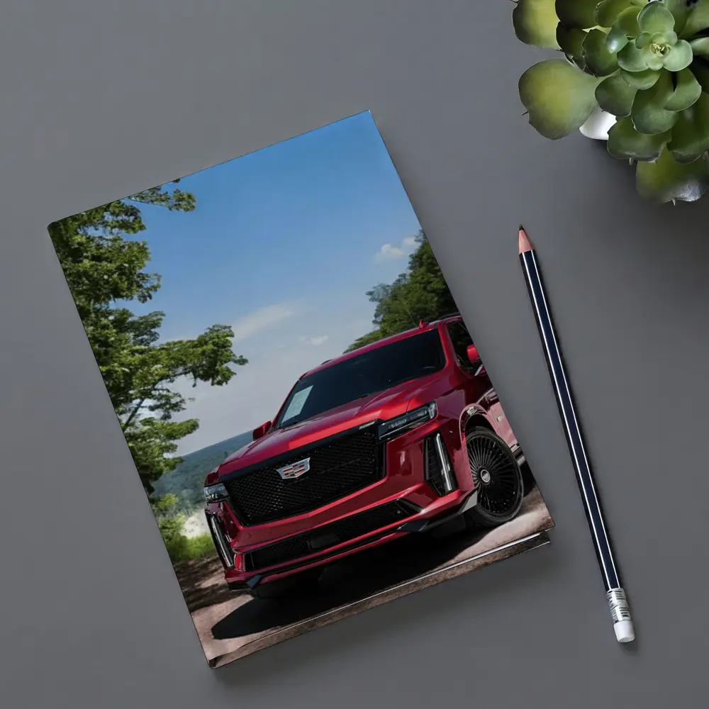 Red Cadillac Escalade Parked in Green Nature – Notebooks