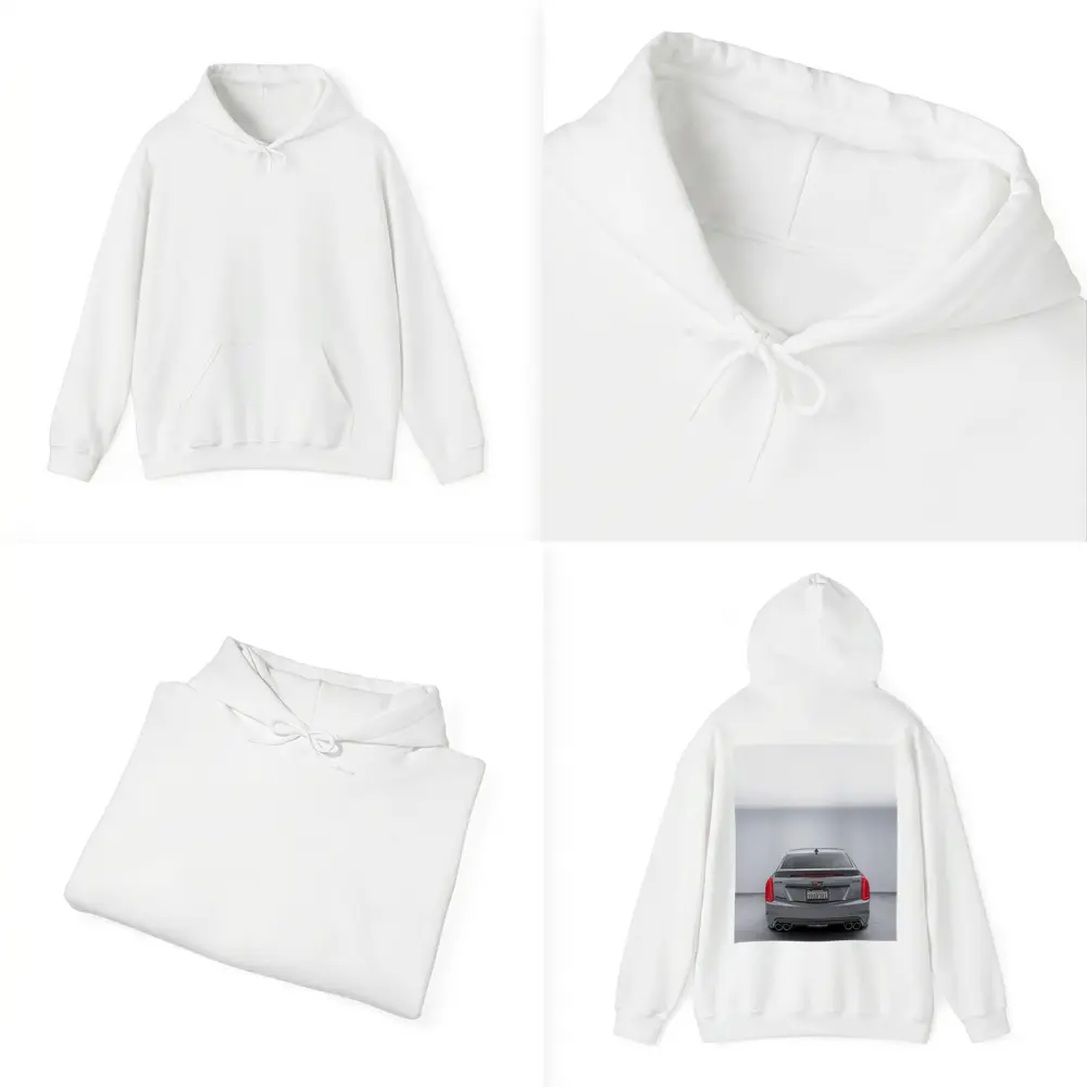 Cadillac CTS Rear View Gray Studio – Hoodies