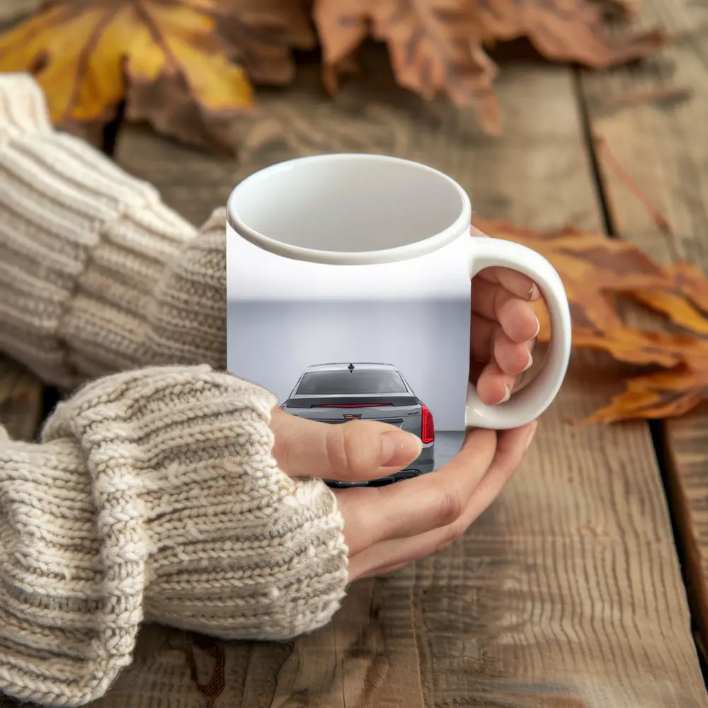 Cadillac CTS Rear View Gray Studio – Mugs