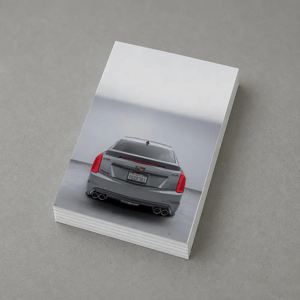 Cadillac CTS Rear View Gray Studio – Postcards