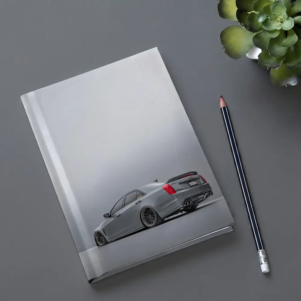 Cadillac CTS Slammed Gray Studio Shot – Notebooks