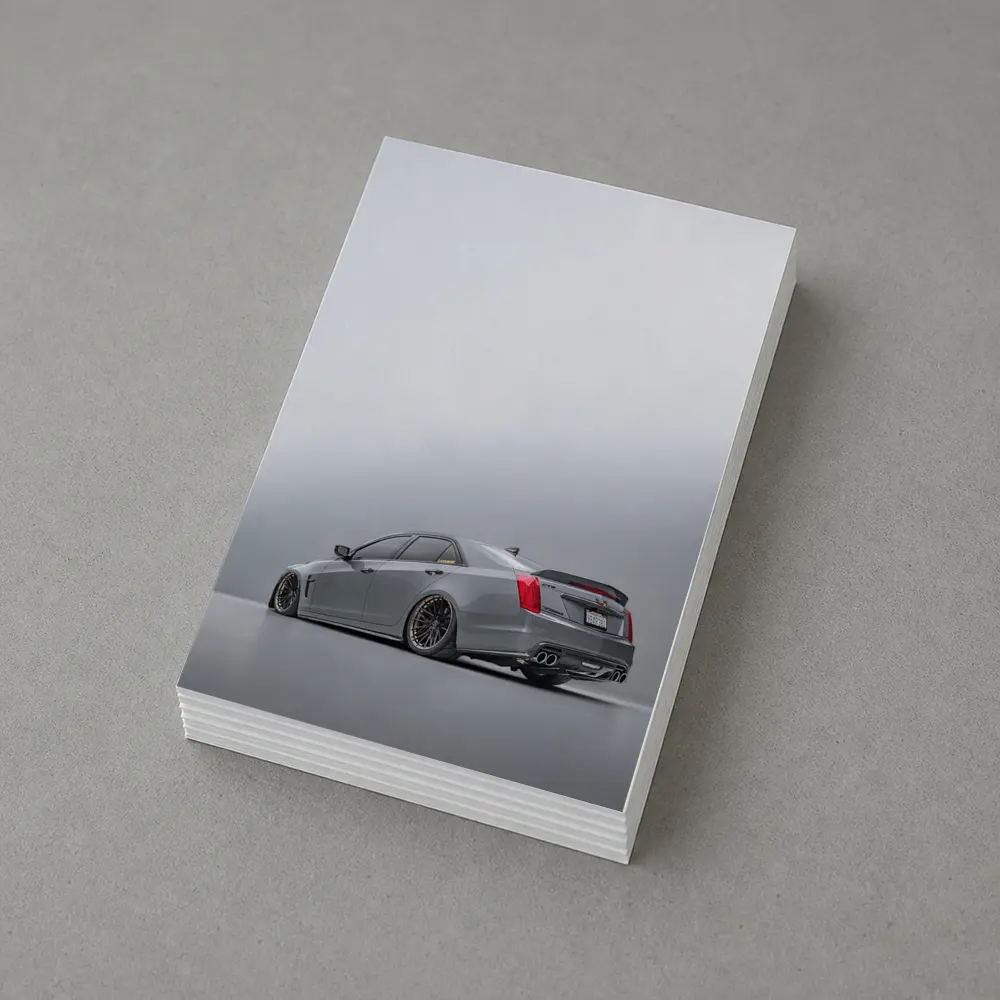Cadillac CTS Slammed Gray Studio Shot – Postcards