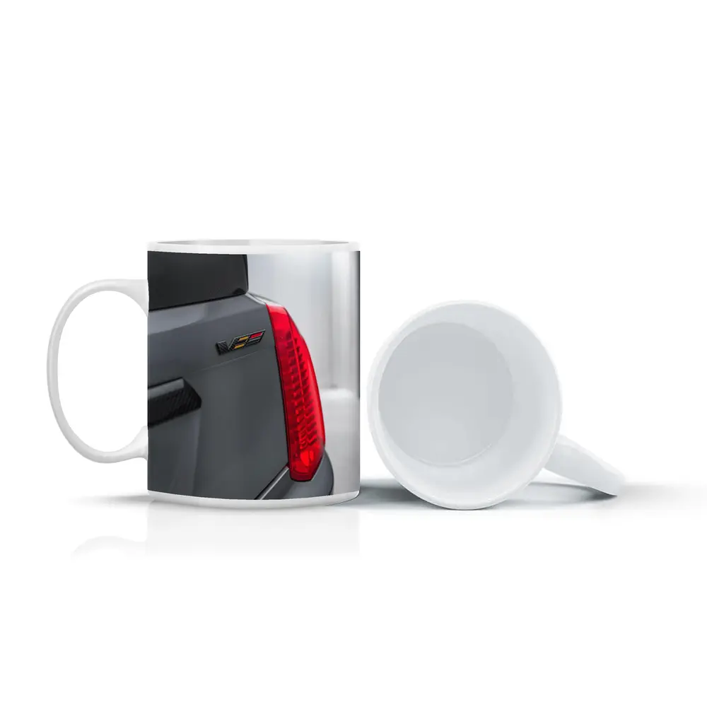 Cadillac V Series Badge Gray Car Detail – Mugs